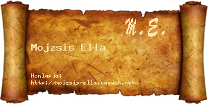 Mojzsis Ella névjegykártya